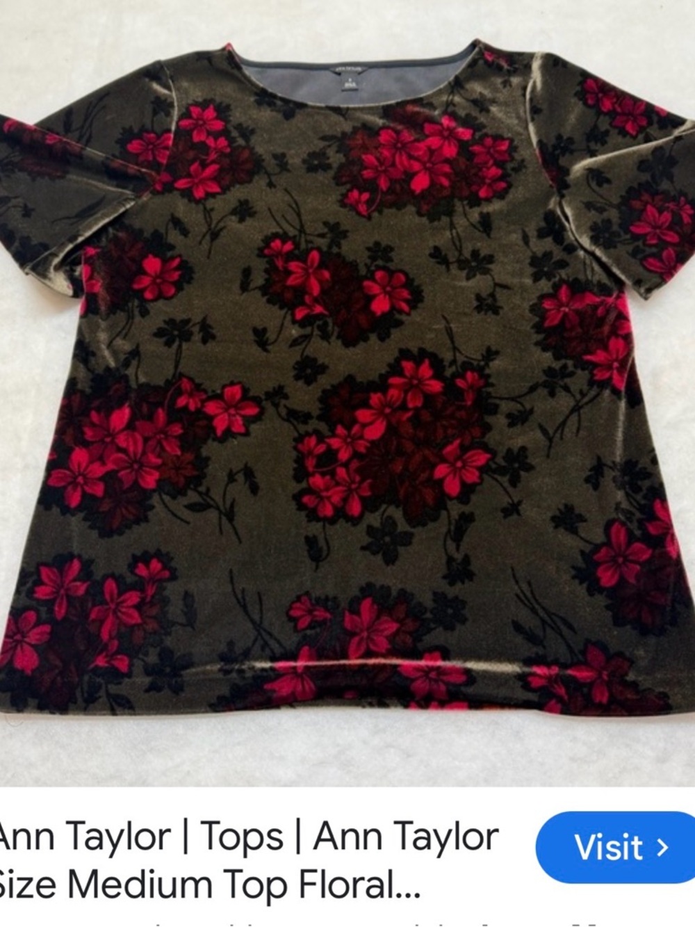 Ann Taylor Petite Brown and Pink Floral Skirt